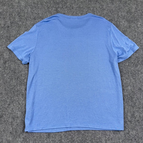 Theory T Shirt XXL Light Blue Henley Style Short‎ Sleeve Casual 1/4 Button Men's - Picture 6 of 8